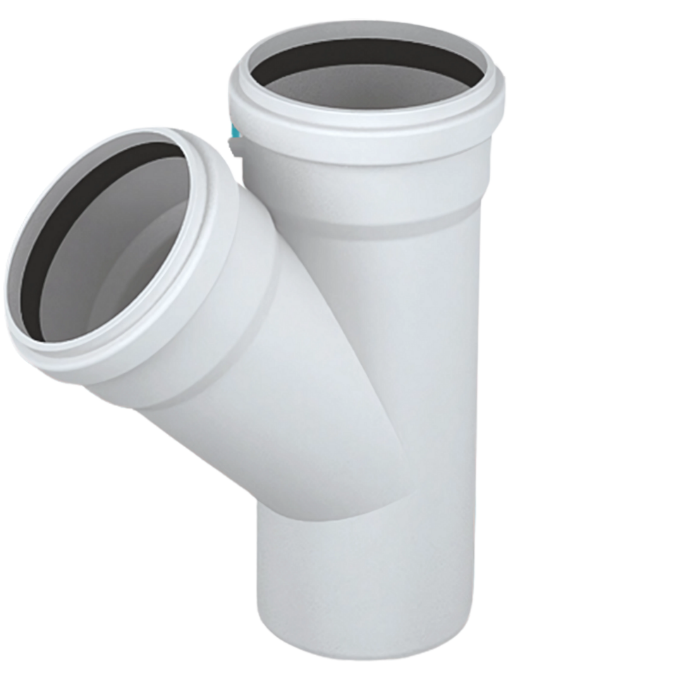110x50 TEK ÇATAL PİMAŞ PVC-U Tek Çatal 45˚