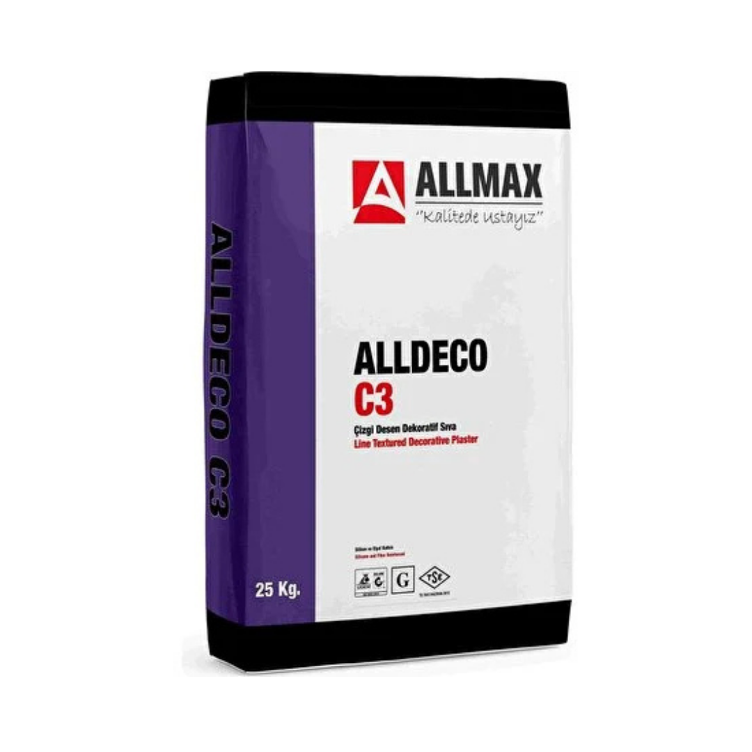 ALLDECO C3 ÇİZGİ DESEN DEKORATİF SIVA - KALIN